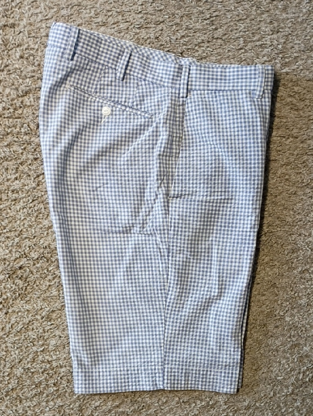 Polo by Ralph Lauren Light Blue and White Gingham Shorts